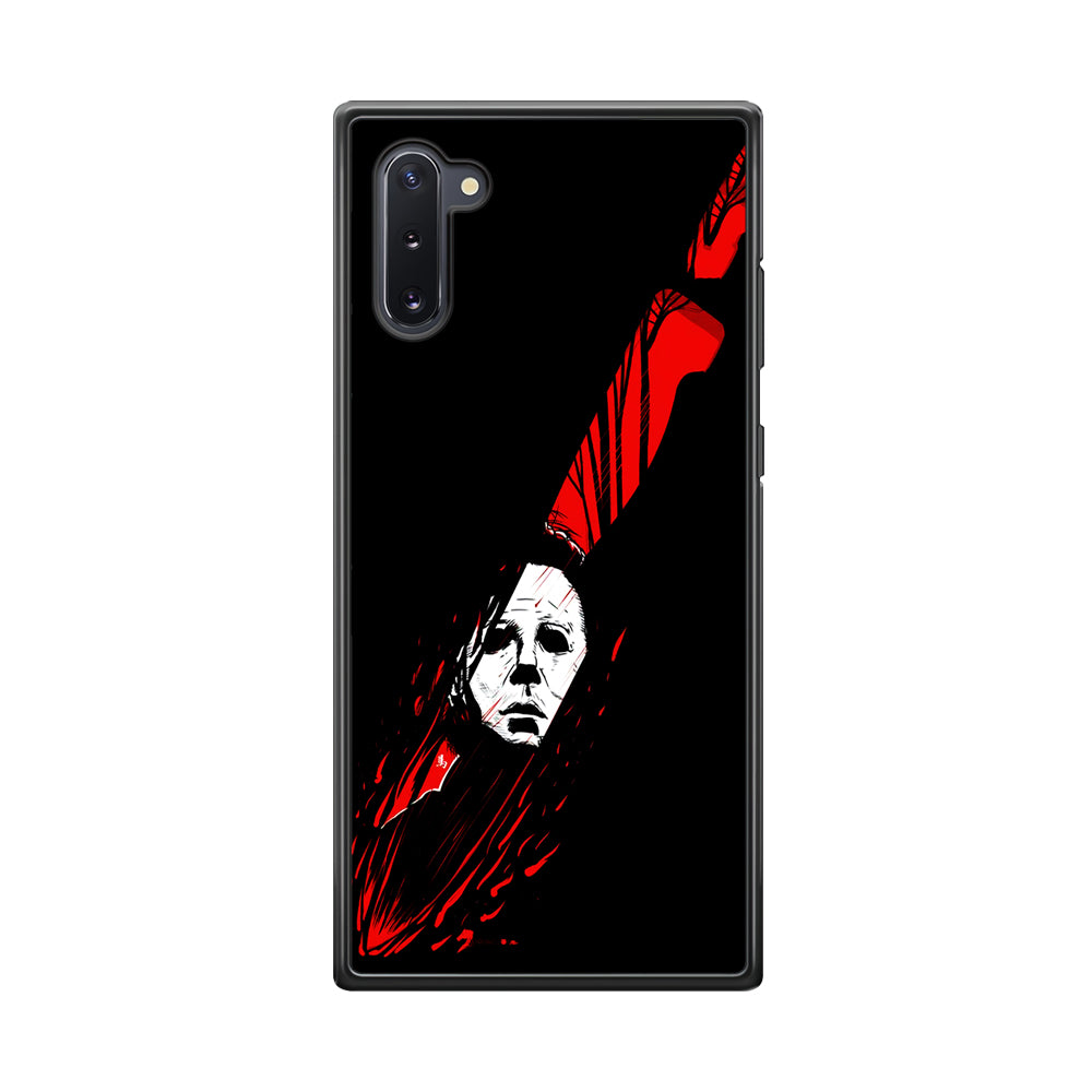 Michael Myers Knife Blood Samsung Galaxy Note 10 Case-Phone Case-Rubber Black (2D Case)-Altracase