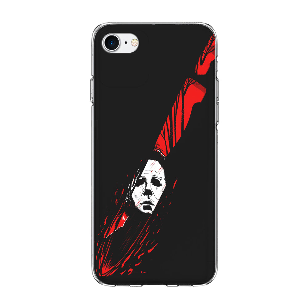 Michael Myers Knife Blood iPhone SE 2020 Case-Phone Case-Clear Soft Case-Altracase