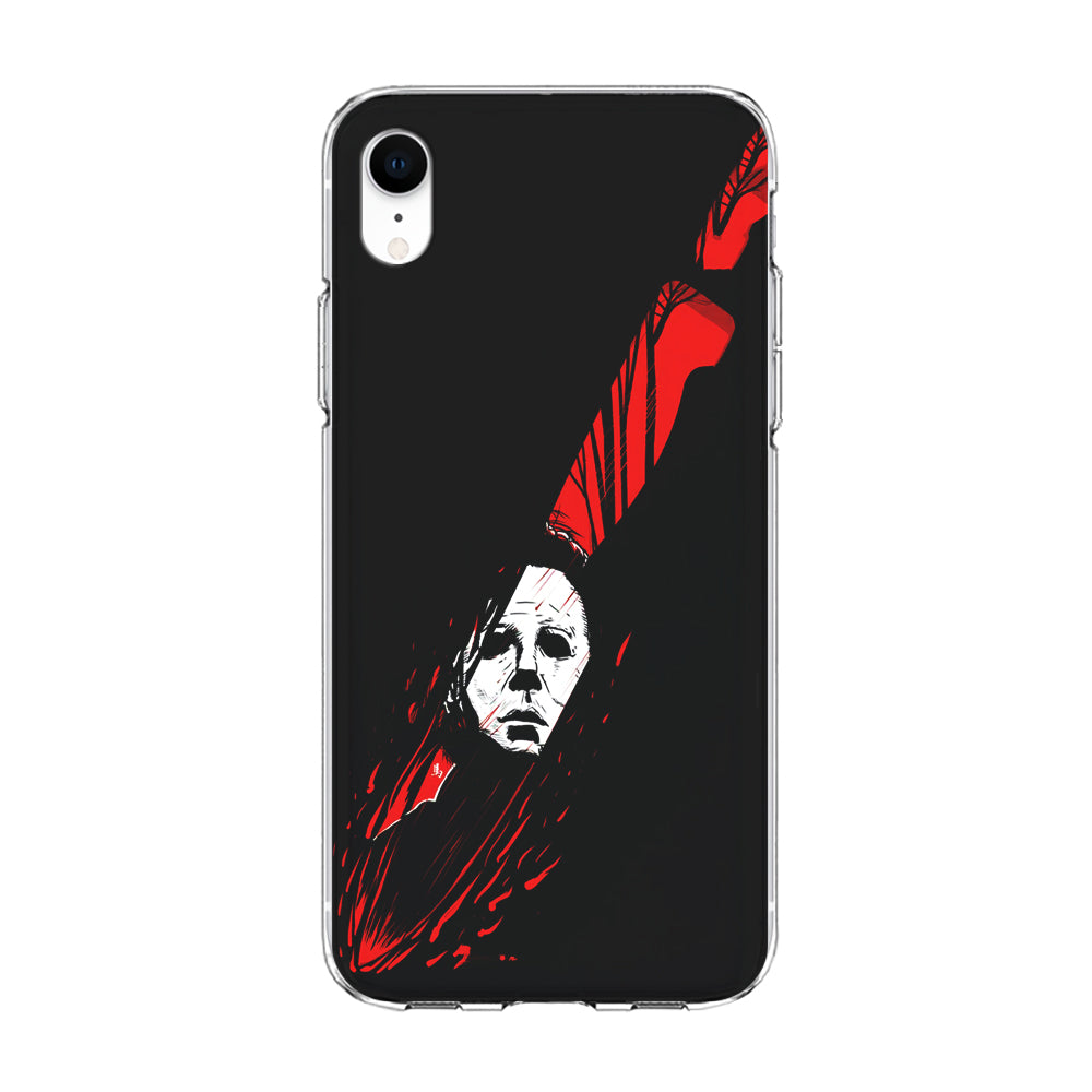 Michael Myers Knife Blood iPhone XR Case-Phone Case-Clear Soft Case-Altracase