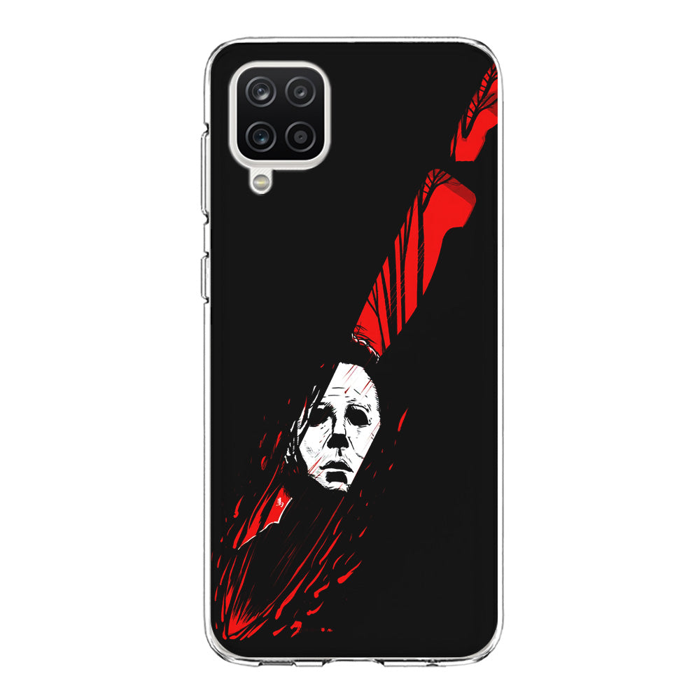 Michael Myers Knife Blood Samsung Galaxy A12 Case-Phone Case-Clear Soft Case-Altracase
