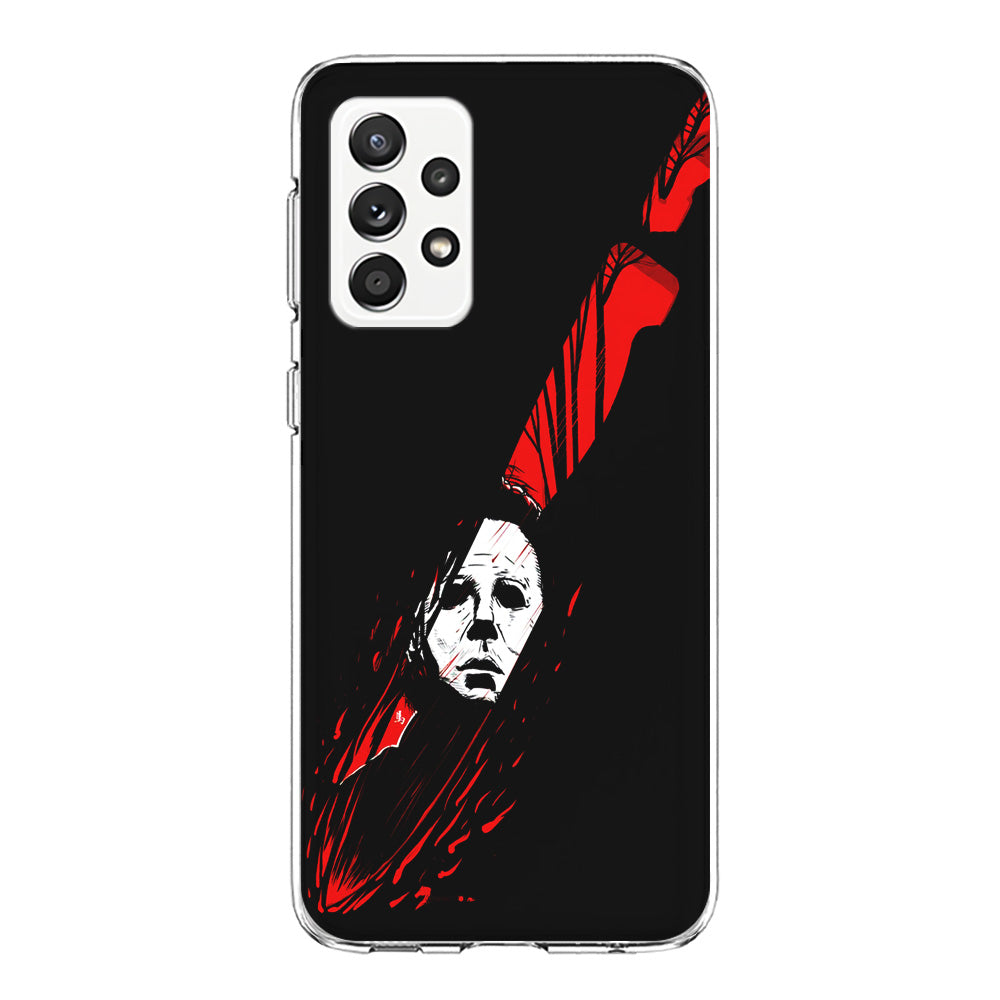 Michael Myers Knife Blood Samsung Galaxy A72 Case-Phone Case-Clear Soft Case-Altracase