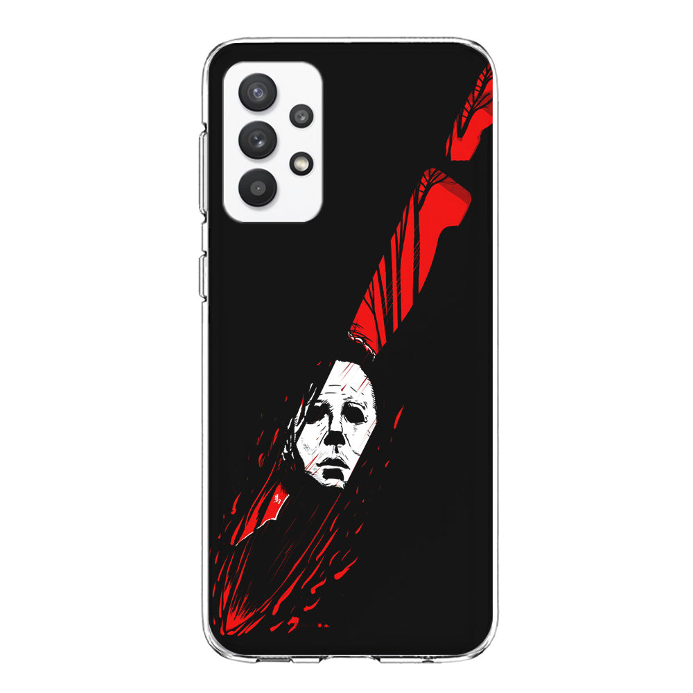 Michael Myers Knife Blood Samsung Galaxy A32 Case-Phone Case-Clear Soft Case-Altracase