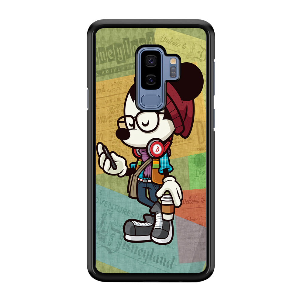 Mickey Mouse Hipster Style Samsung Galaxy S9 Plus Case-Phone Case-Rubber Black (2D Case)-Altracase
