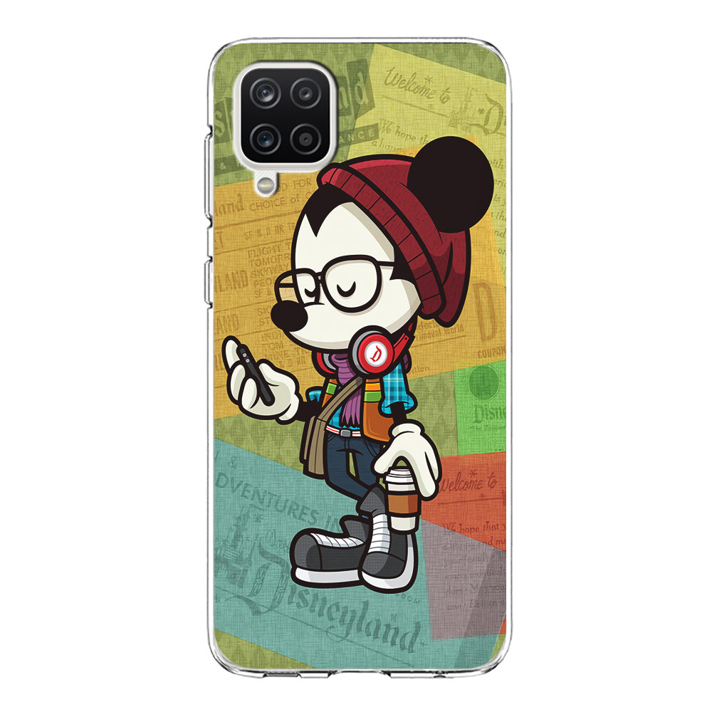 Mickey Mouse Hipster Style Samsung Galaxy A12 Case-Phone Case-Clear Soft Case-Altracase