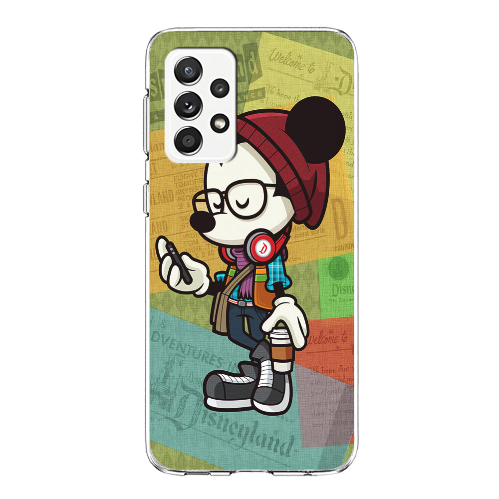 Mickey Mouse Hipster Style Samsung Galaxy A52 Case-Phone Case-Clear Soft Case-Altracase