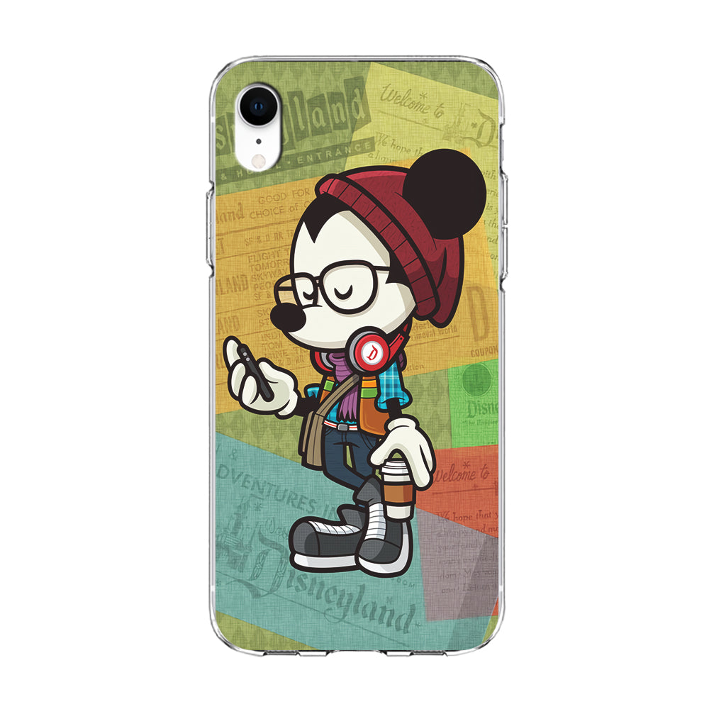 Mickey Mouse Hipster Style iPhone XR Case-Phone Case-Clear Soft Case-Altracase