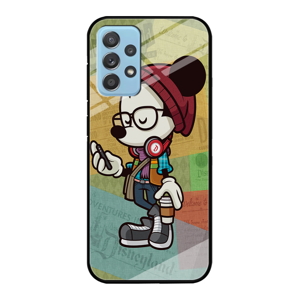 Mickey Mouse Hipster Style Samsung Galaxy A72 Case-Phone Case-Tempered Glass Case-Altracase