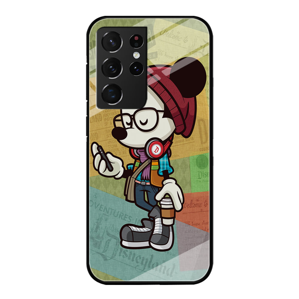 Mickey Mouse Hipster Style Samsung Galaxy S21 Ultra Case-Phone Case-Tempered Glass Case-Altracase