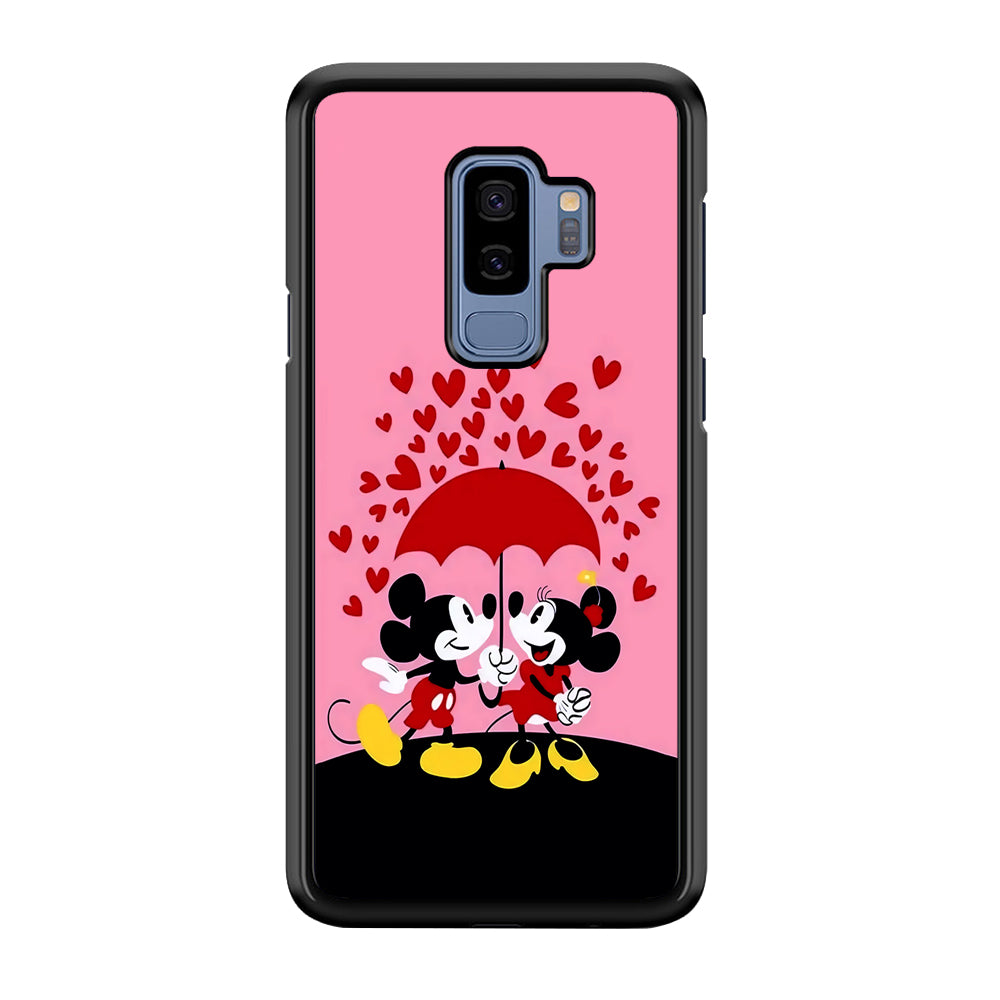 Mickey and Minnie Mouse Samsung Galaxy S9 Plus Case-Phone Case-Rubber Black (2D Case)-Altracase