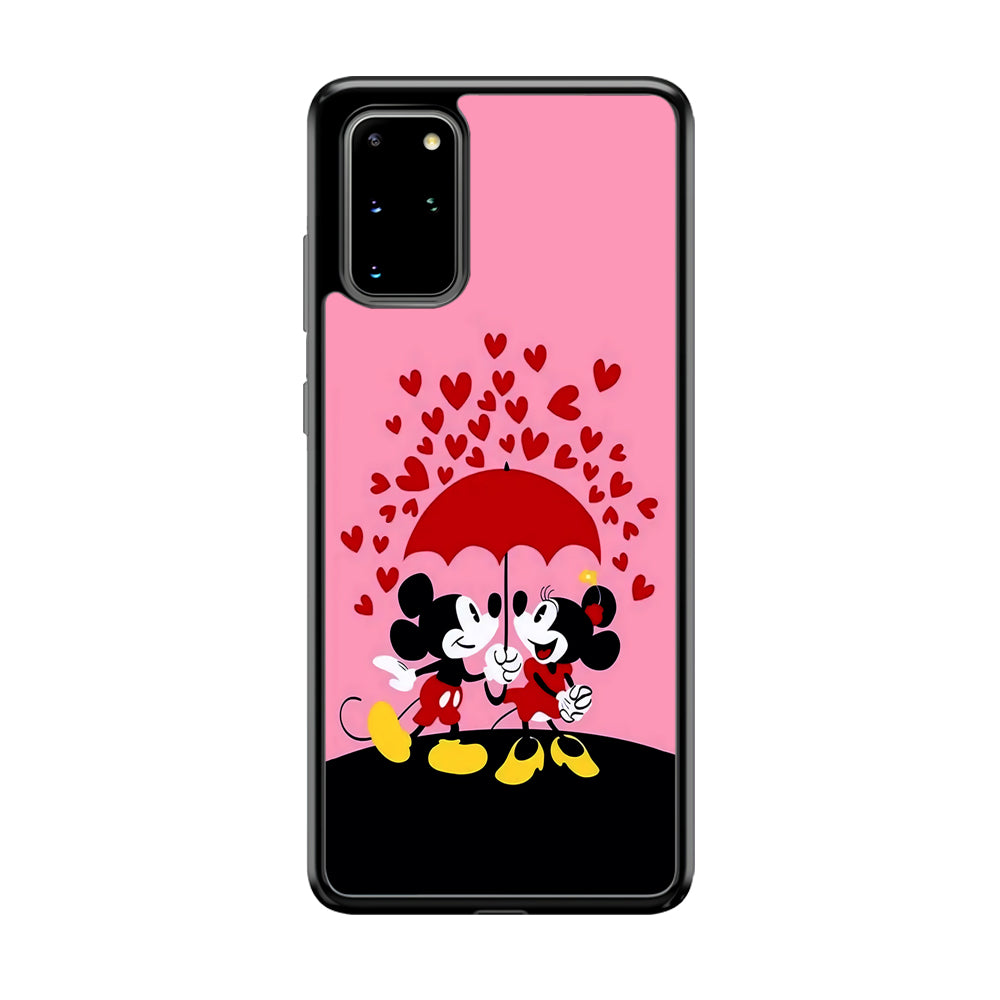 Mickey and Minnie Mouse Samsung Galaxy S20 Plus Case-Phone Case-Rubber Black (2D Case)-Altracase