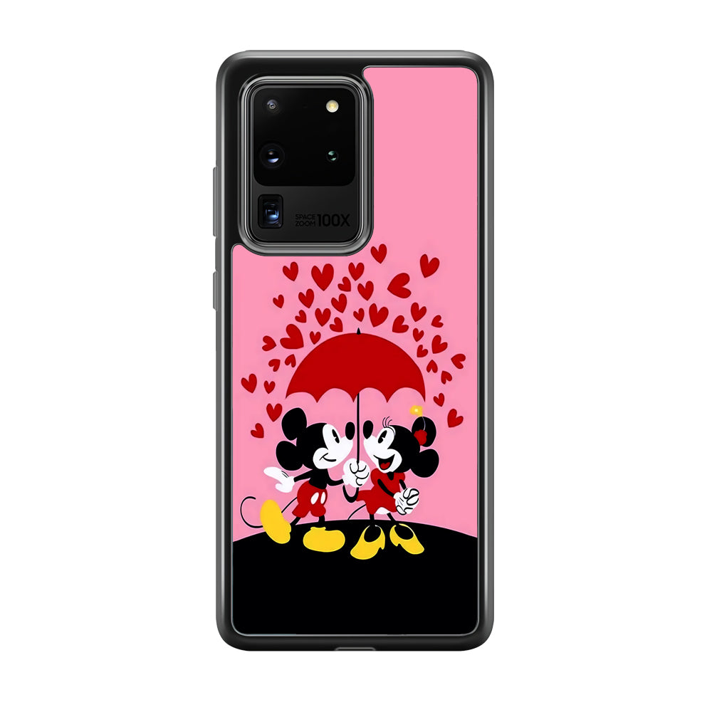 Mickey and Minnie Mouse Samsung Galaxy S20 Ultra Case-Phone Case-Rubber Black (2D Case)-Altracase