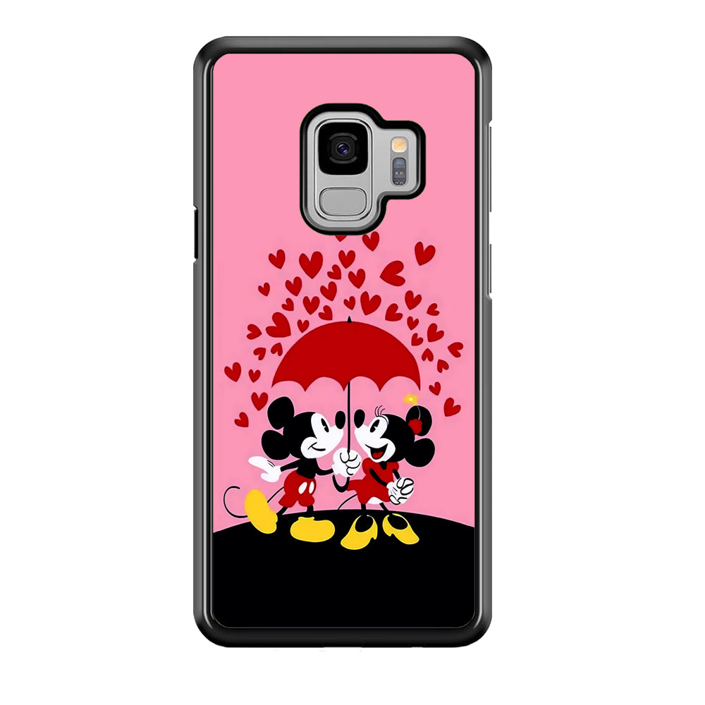 Mickey and Minnie Mouse Samsung Galaxy S9 Case-Phone Case-Rubber Black (2D Case)-Altracase