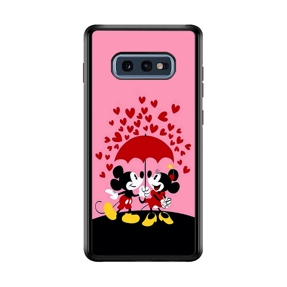 Mickey and Minnie Mouse Samsung Galaxy S10E Case-Phone Case-Rubber Black (2D Case)-Altracase