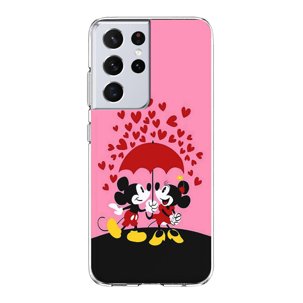 Mickey and Minnie Mouse Samsung Galaxy S21 Ultra Case-Phone Case-Clear Soft Case-Altracase