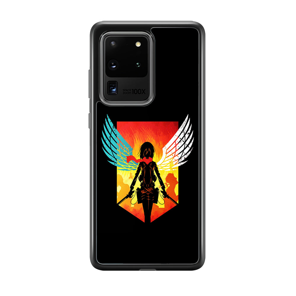 Mikasa Ackerman Art Samsung Galaxy S20 Ultra Case-Phone Case-Tempered Glass Case-Altracase