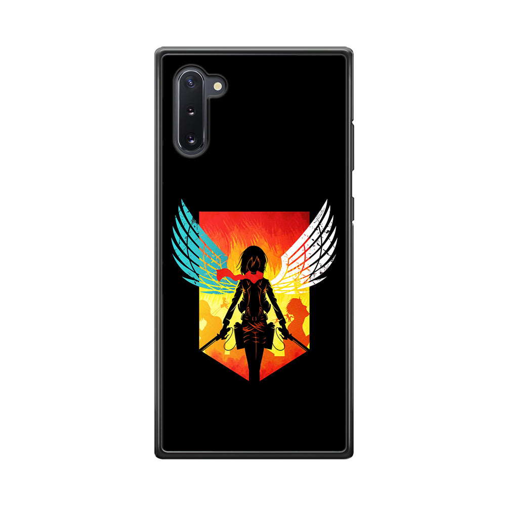 Mikasa Ackerman Art Samsung Galaxy Note 10 Case-Phone Case-Rubber Black (2D Case)-Altracase