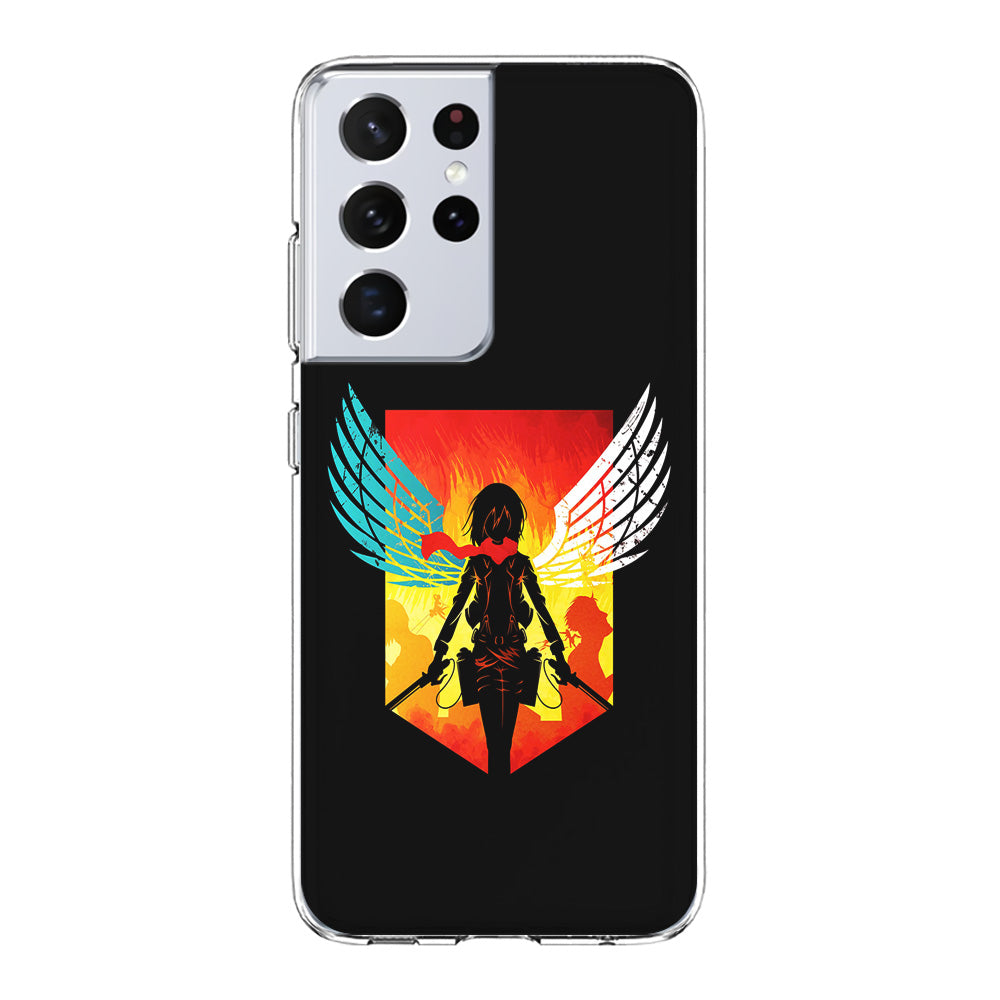 Mikasa Ackerman Art Samsung Galaxy S21 Ultra Case-Phone Case-Clear Soft Case-Altracase