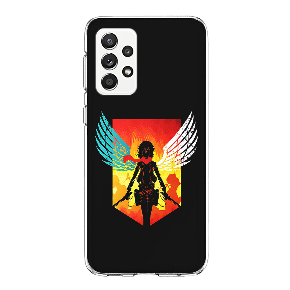 Mikasa Ackerman Art Samsung Galaxy A72 Case-Phone Case-Clear Soft Case-Altracase