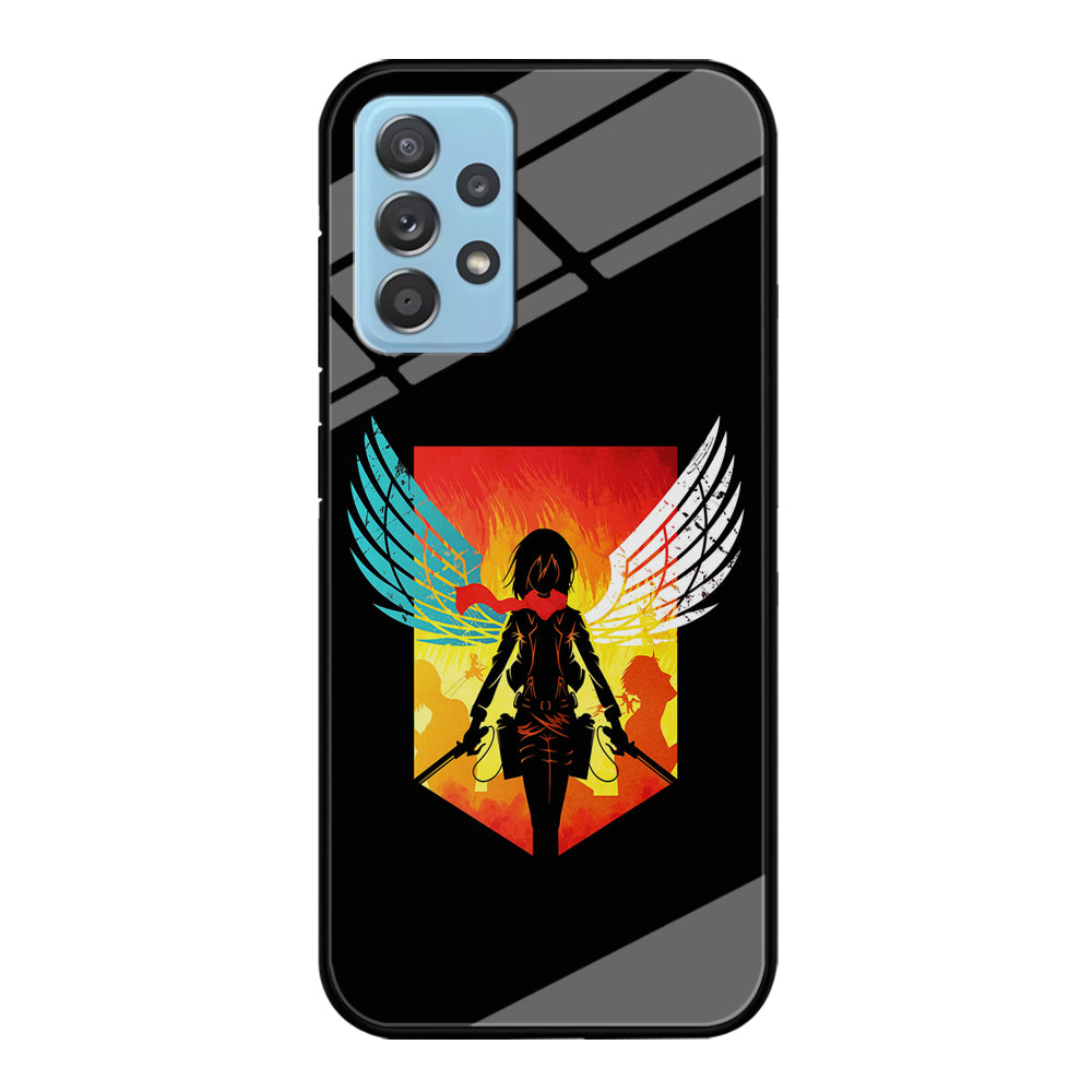 Mikasa Ackerman Art Samsung Galaxy A72 Case-Phone Case-Tempered Glass Case-Altracase
