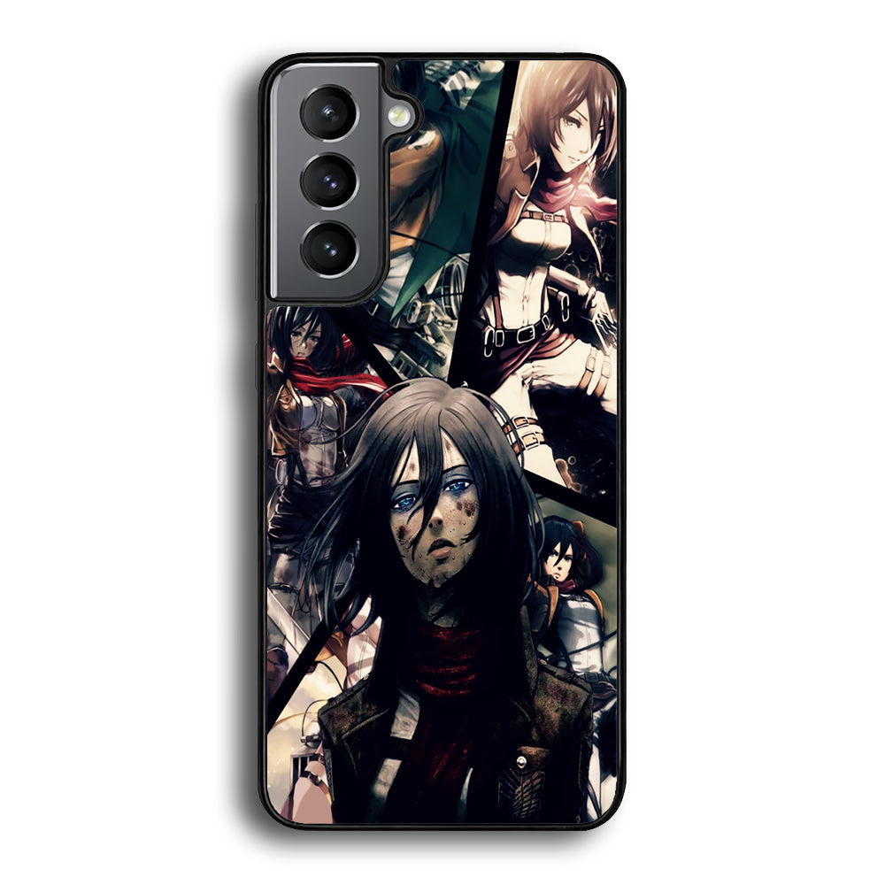 Mikasa Ackerman Collage Samsung Galaxy S21 Plus Case-Phone Case-Tempered Glass Case-Altracase