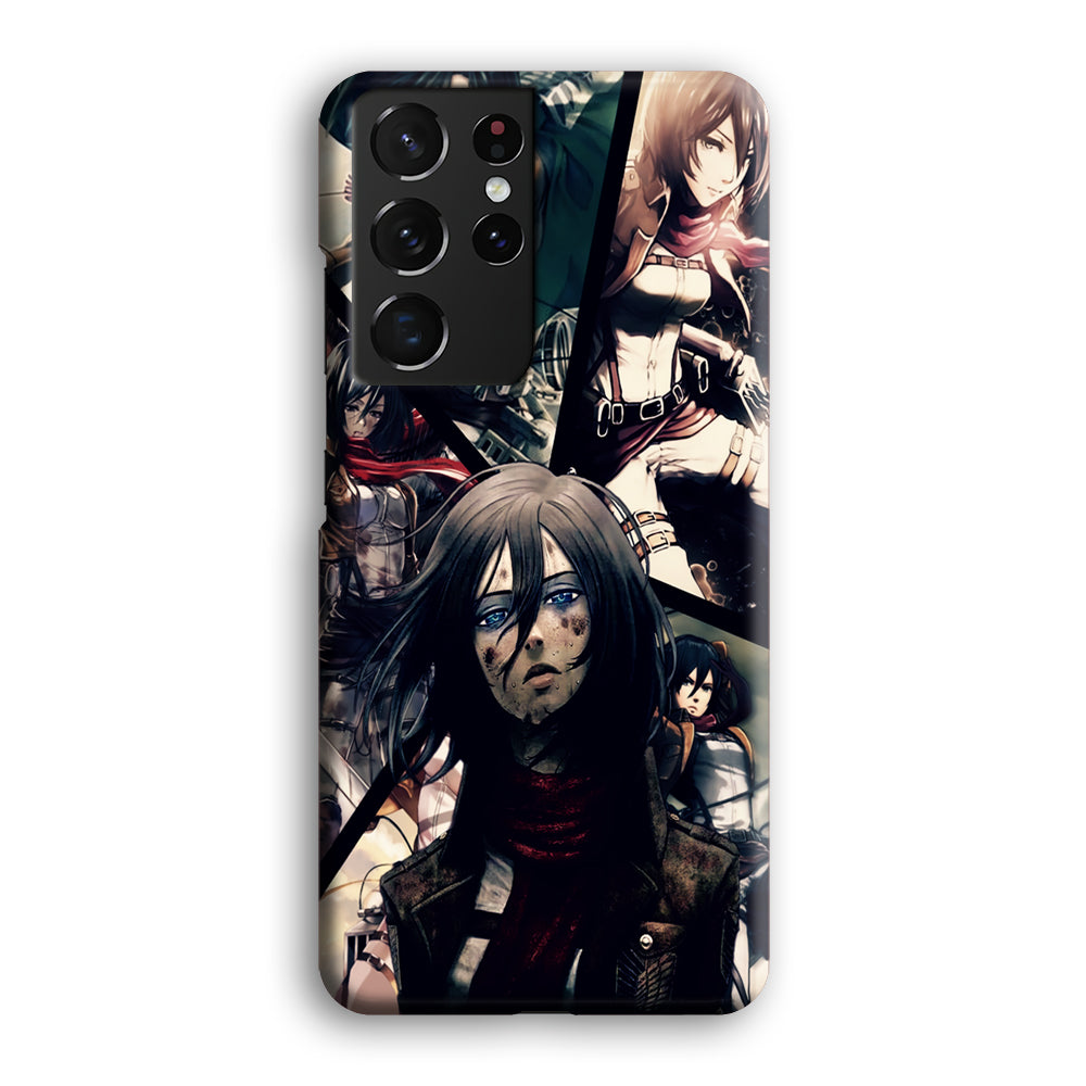 Mikasa Ackerman Collage Samsung Galaxy S21 Ultra Case-Phone Case-3D Case-Altracase