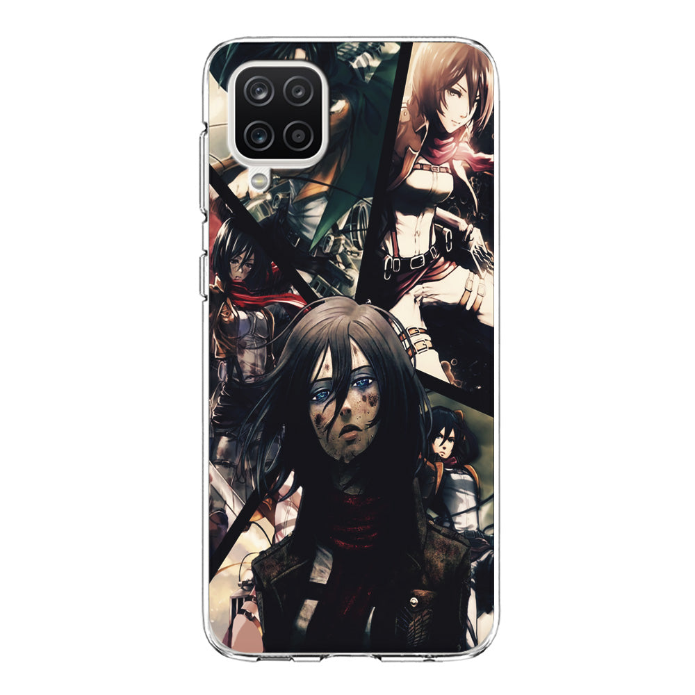 Mikasa Ackerman Collage Samsung Galaxy A12 Case-Phone Case-Clear Soft Case-Altracase