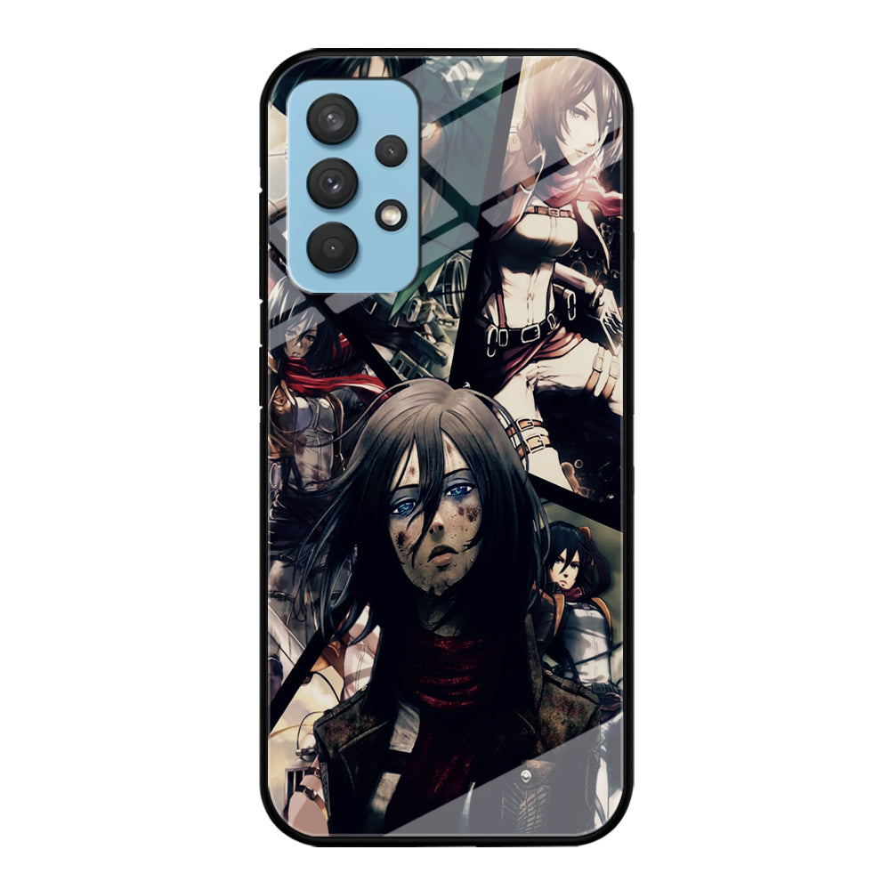 Mikasa Ackerman Collage Samsung Galaxy A32 Case-Phone Case-Tempered Glass Case-Altracase