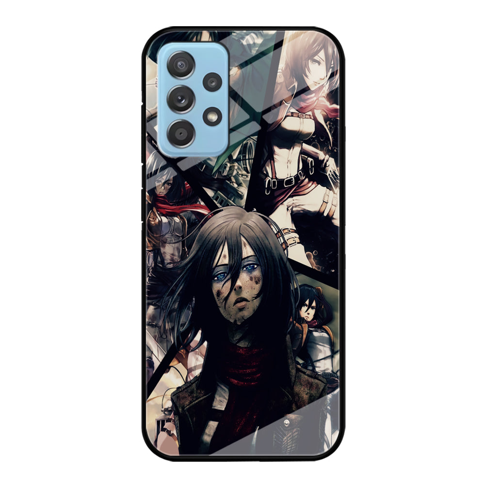 Mikasa Ackerman Collage Samsung Galaxy A72 Case-Phone Case-Tempered Glass Case-Altracase