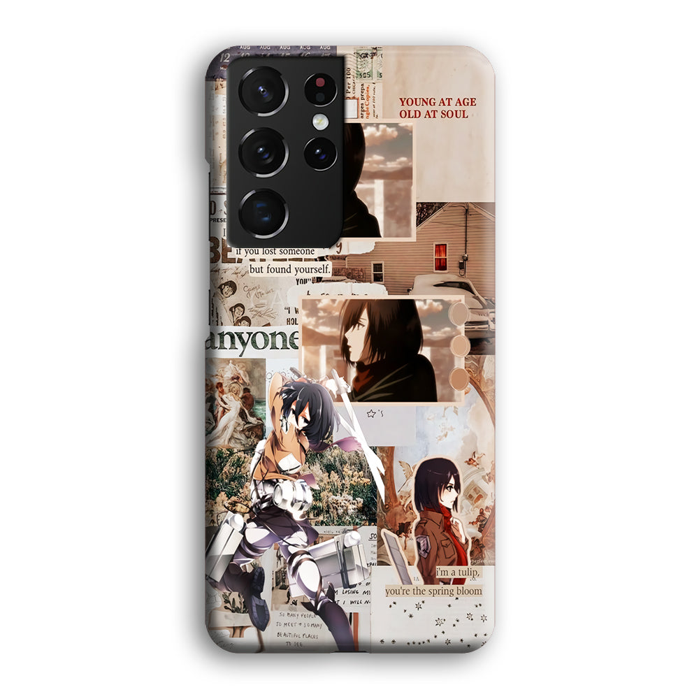 Mikasa Attack On Titan Aesthetic Samsung Galaxy S21 Ultra Case-Phone Case-3D Case-Altracase