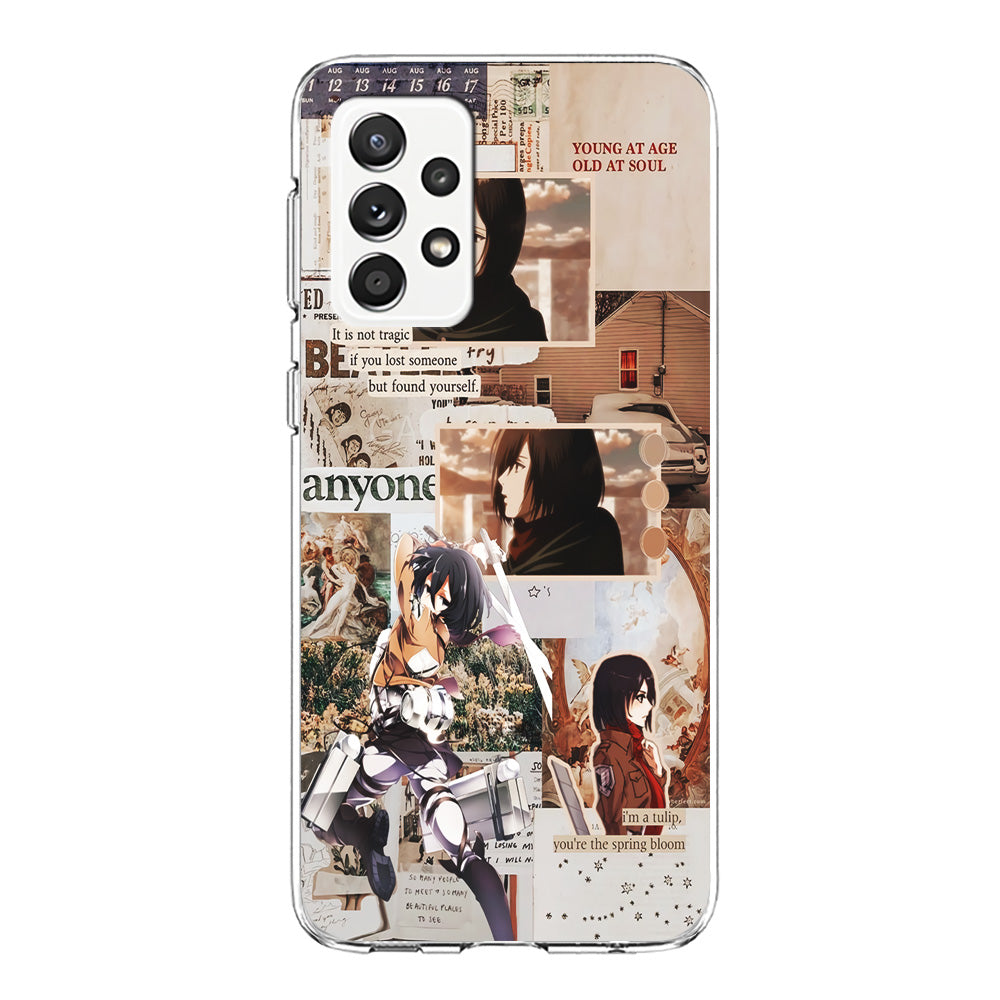 Mikasa Attack On Titan Aesthetic Samsung Galaxy A72 Case-Phone Case-Clear Soft Case-Altracase