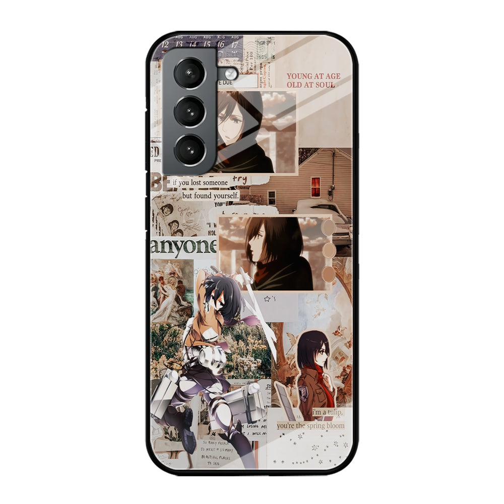 Mikasa Attack On Titan Aesthetic Samsung Galaxy S24 Plus Case-Phone Case-Tempered Glass Case-Altracase