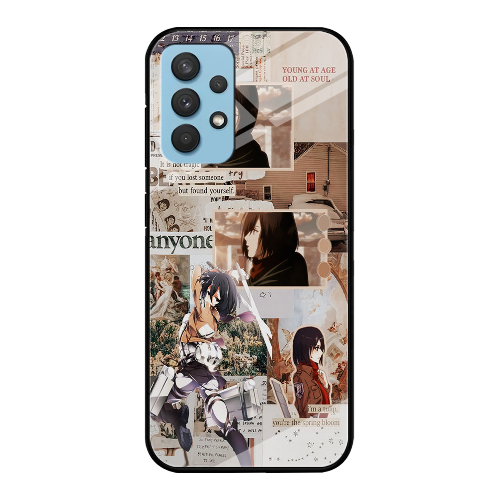 Mikasa Attack On Titan Aesthetic Samsung Galaxy A32 Case-Phone Case-Tempered Glass Case-Altracase