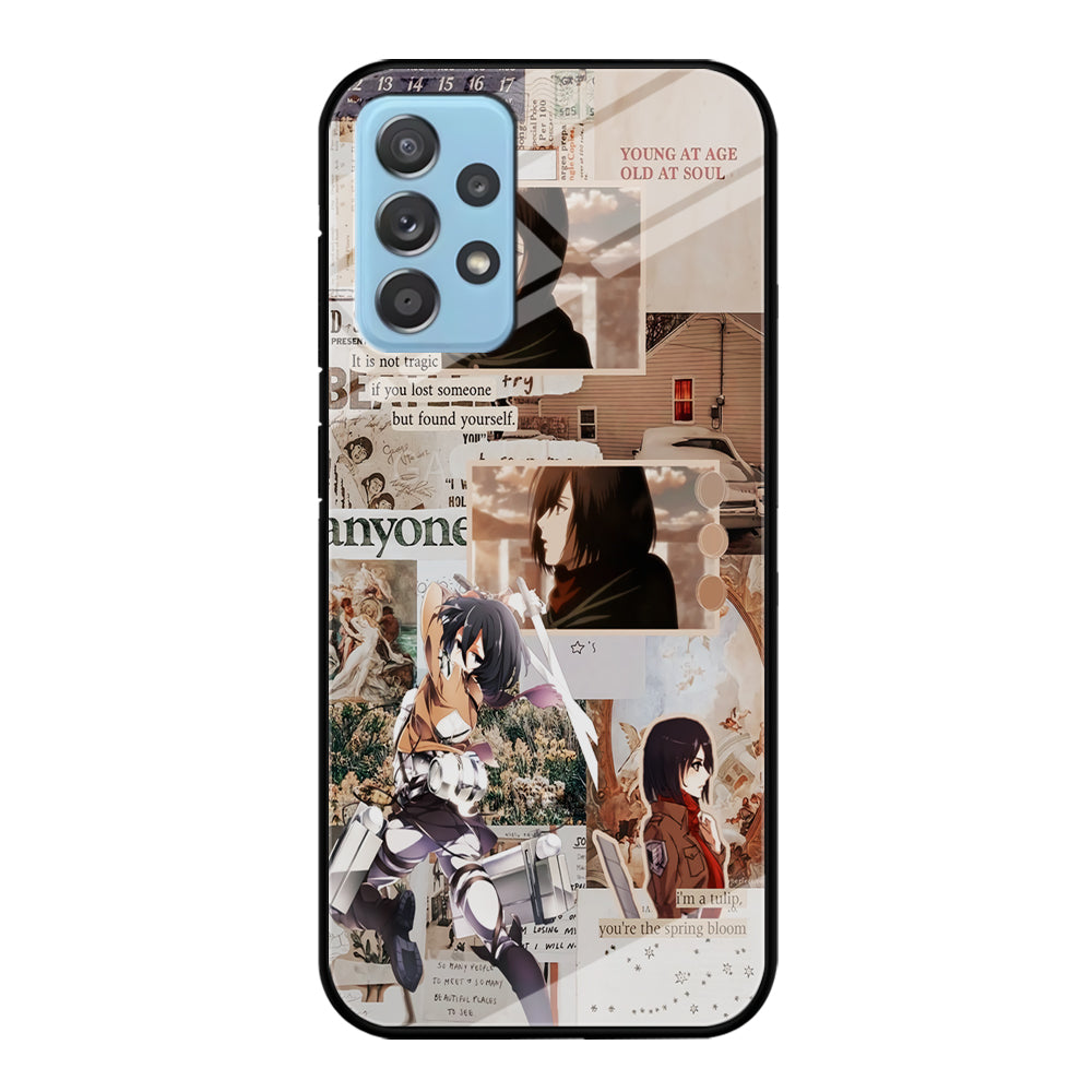Mikasa Attack On Titan Aesthetic Samsung Galaxy A72 Case-Phone Case-Tempered Glass Case-Altracase