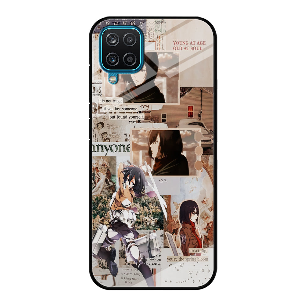 Mikasa Attack On Titan Aesthetic Samsung Galaxy A12 Case-Phone Case-Tempered Glass Case-Altracase