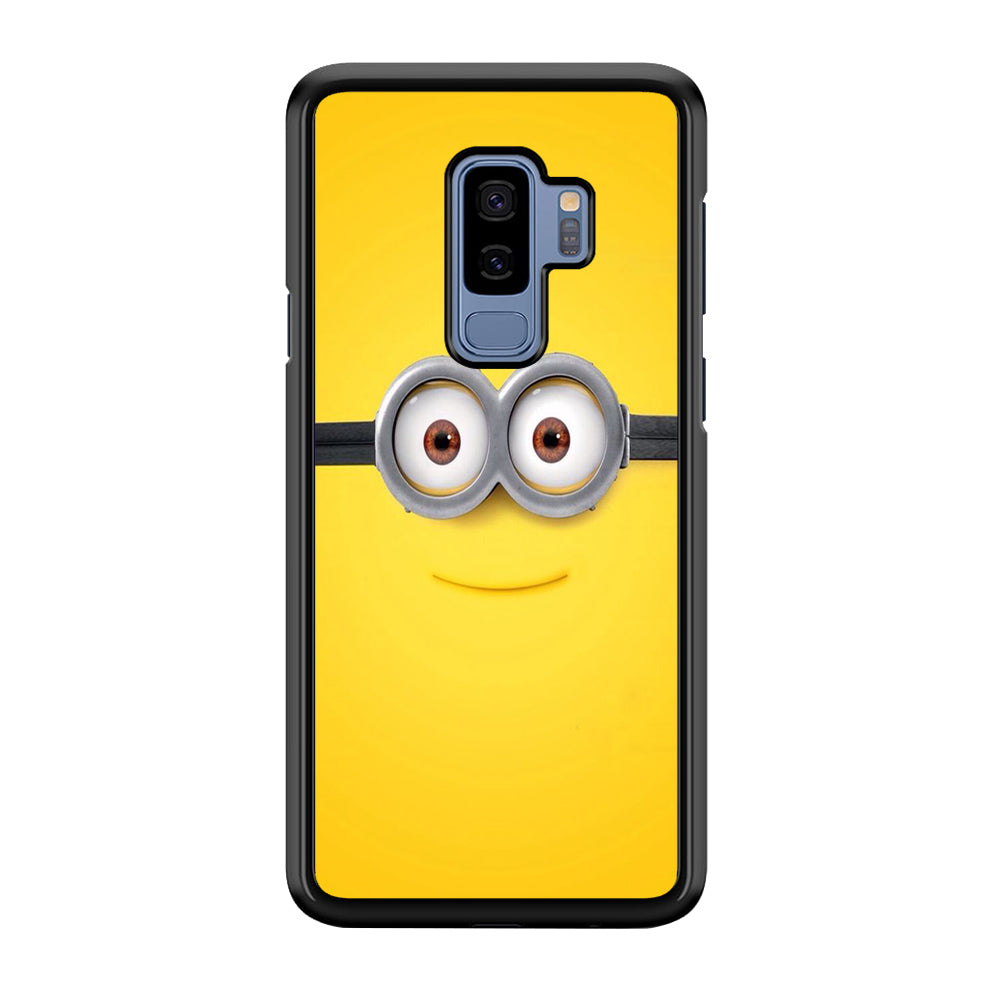 Minion Smiley Face Samsung Galaxy S9 Plus Case-Phone Case-Rubber Black (2D Case)-Altracase