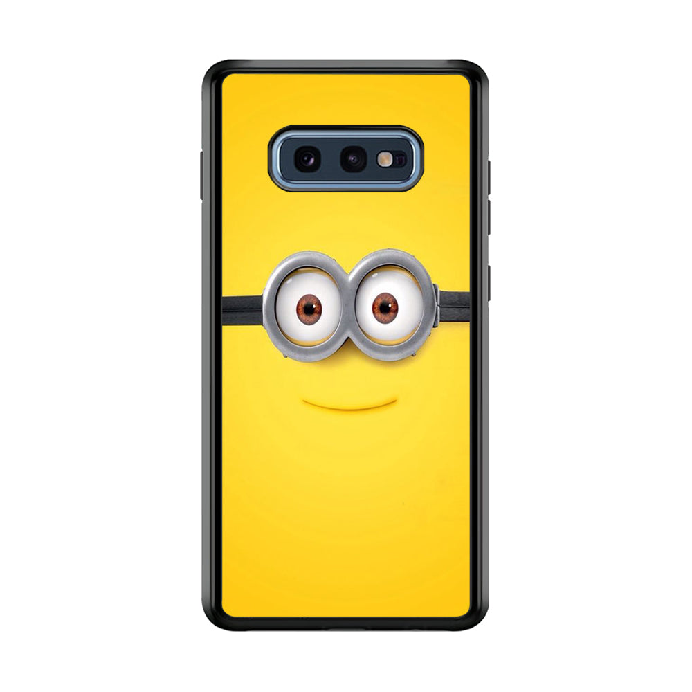 Minion Smiley Face Samsung Galaxy S10E Case-Phone Case-Rubber Black (2D Case)-Altracase