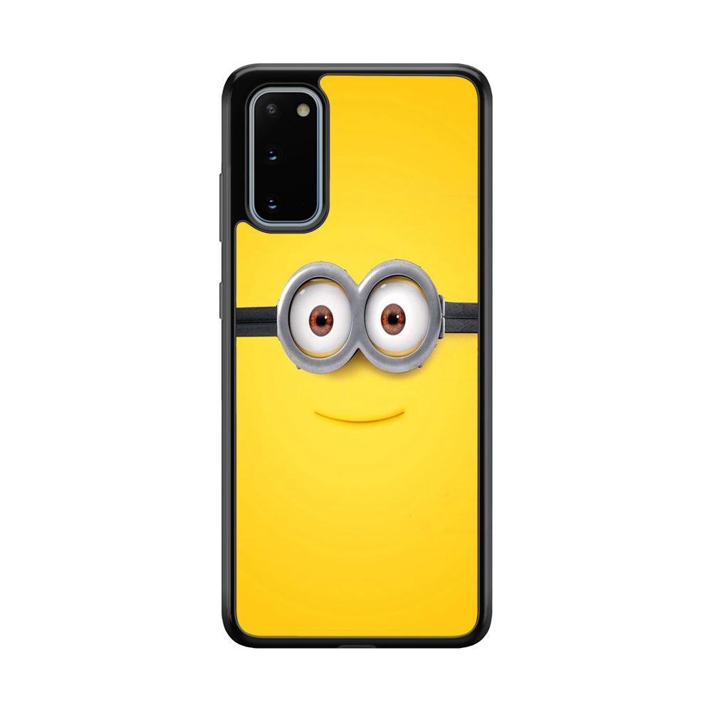 Minion Smiley Face Samsung Galaxy S20 Case-Phone Case-Rubber Black (2D Case)-Altracase