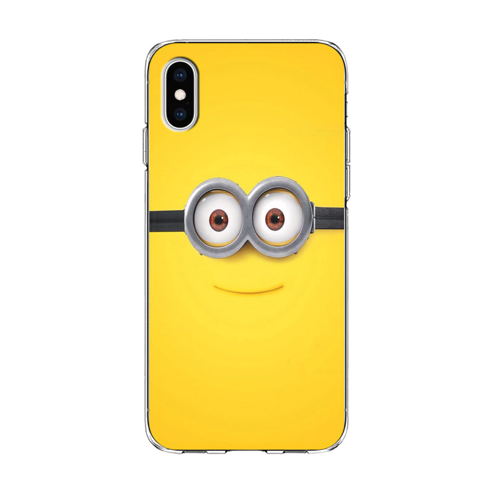 Minion Smiley Face iPhone Xs Case-Phone Case-Clear Soft Case-Altracase
