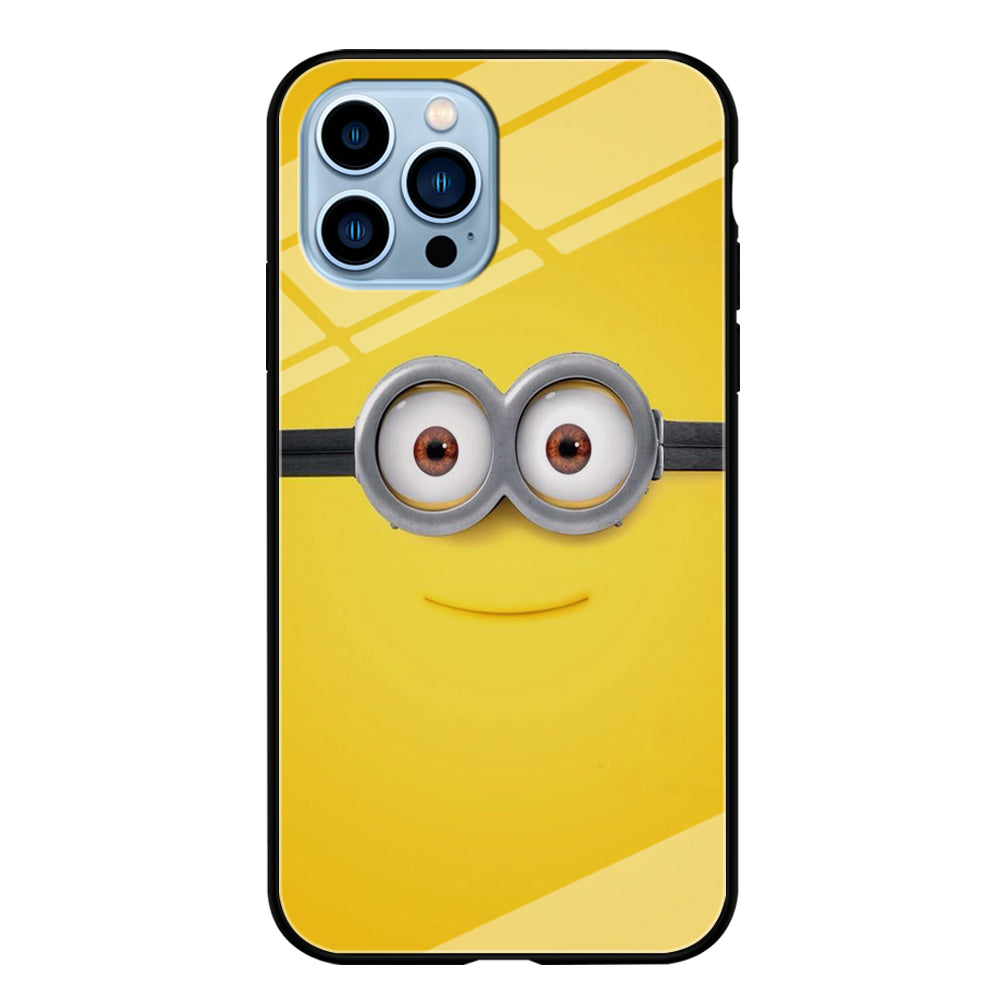 Minion Smiley Face iPhone 15 Pro Max Case-Phone Case-Tempered Glass Case-Altracase