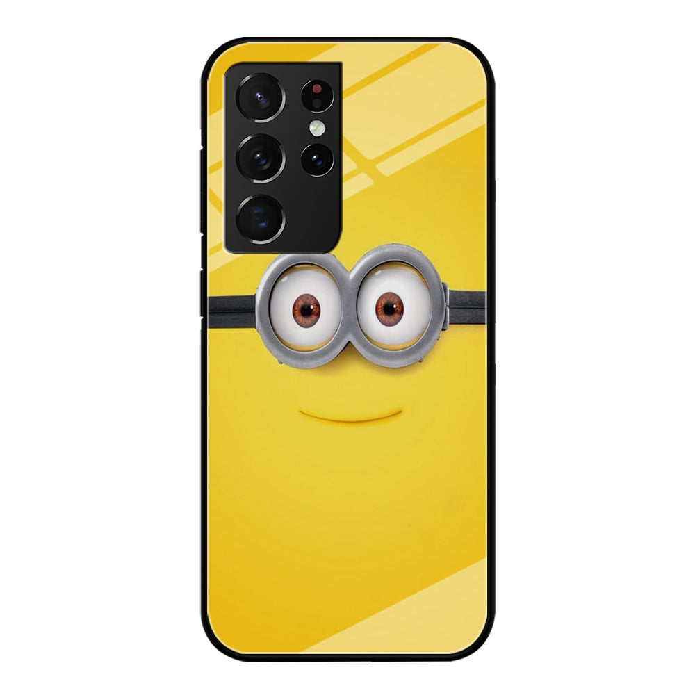 Minion Smiley Face Samsung Galaxy S21 Ultra Case-Phone Case-Tempered Glass Case-Altracase