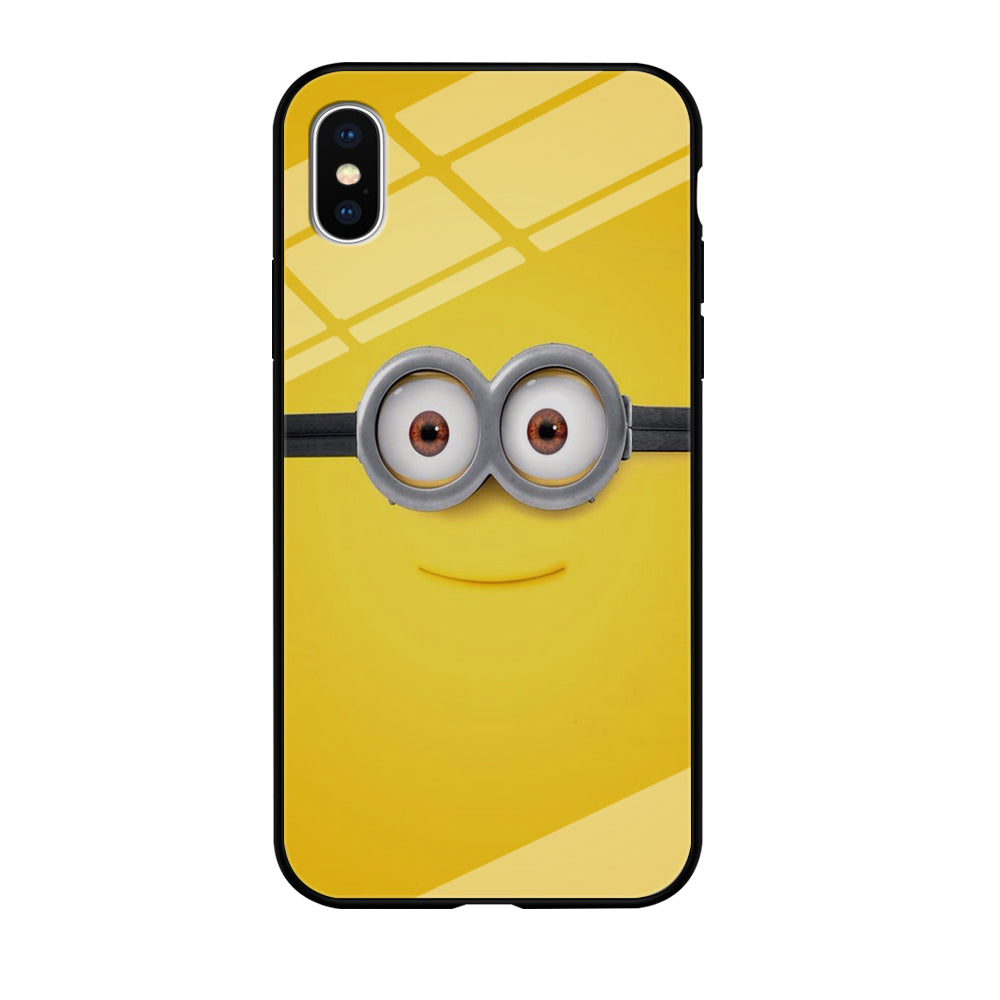 Minion Smiley Face iPhone Xs Case-Phone Case-Tempered Glass Case-Altracase