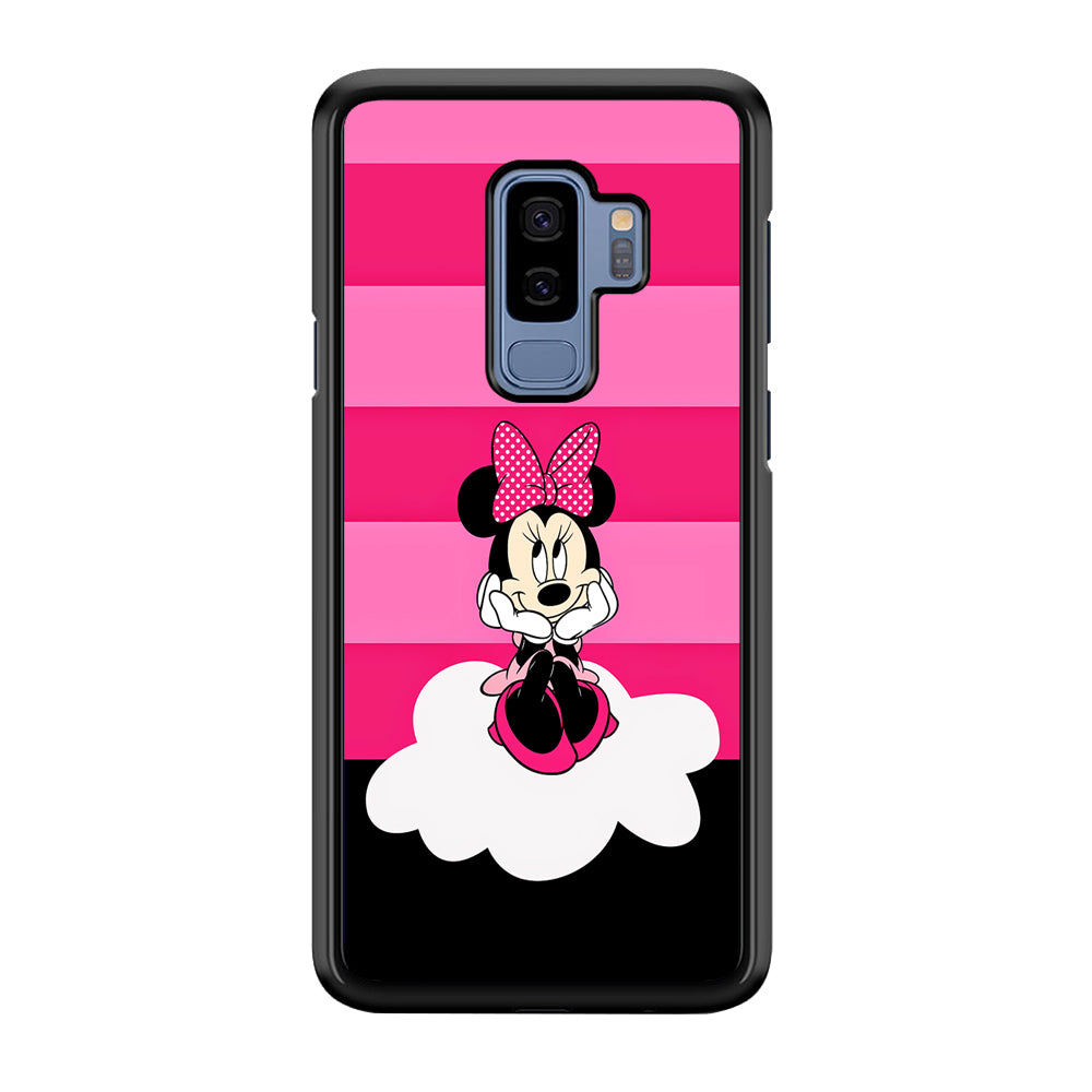 Minnie Mouse Pink Stripe Samsung Galaxy S9 Plus Case-Phone Case-Rubber Black (2D Case)-Altracase