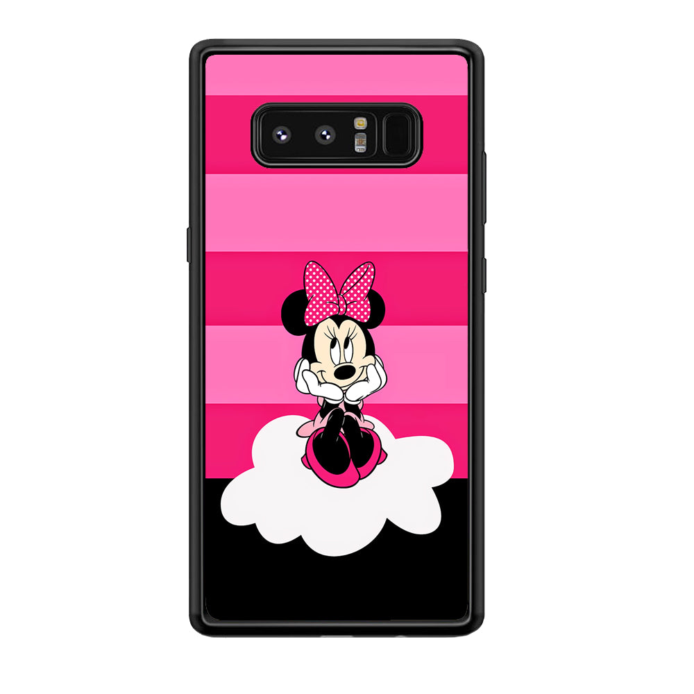 Minnie Mouse Pink Stripe Samsung Galaxy Note 8 Case-Phone Case-Rubber Black (2D Case)-Altracase