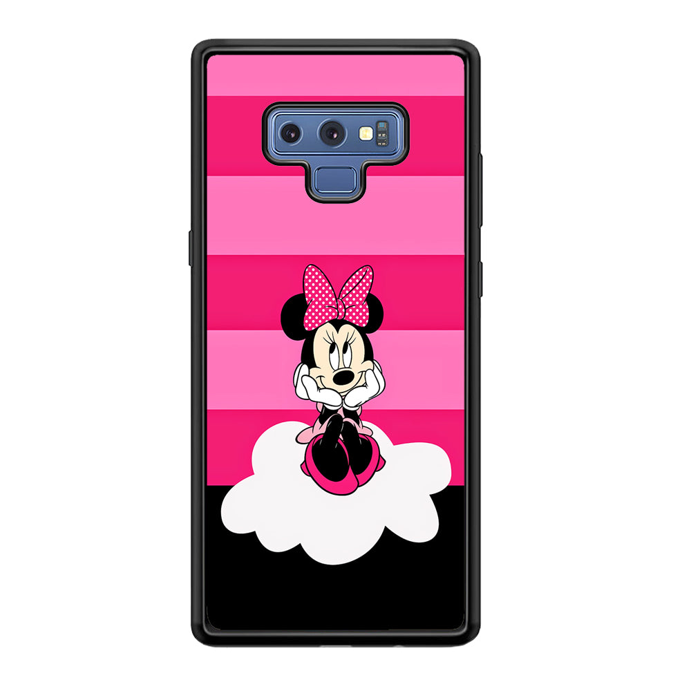 Minnie Mouse Pink Stripe Samsung Galaxy Note 9 Case-Phone Case-Tempered Glass Case-Altracase