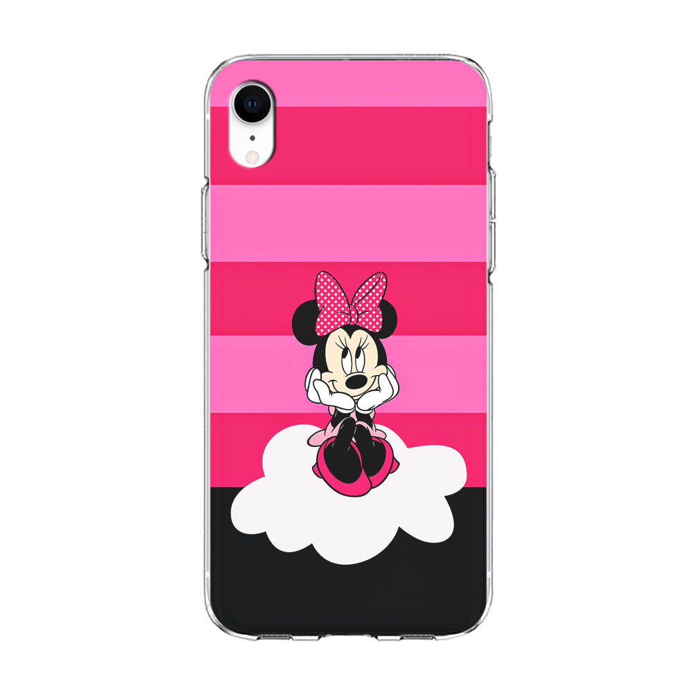 Minnie Mouse Pink Stripe iPhone XR Case-Phone Case-Clear Soft Case-Altracase