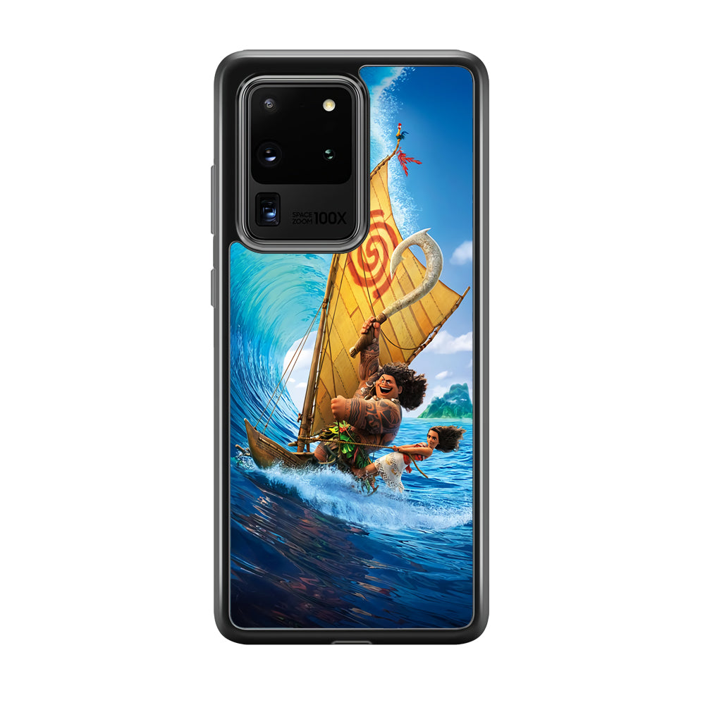 Moana Sailing on The Sea Samsung Galaxy S20 Ultra Case-Phone Case-Tempered Glass Case-Altracase