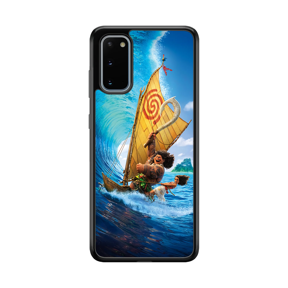 Moana Sailing on The Sea Samsung Galaxy S20 Case-Phone Case-Rubber Black (2D Case)-Altracase