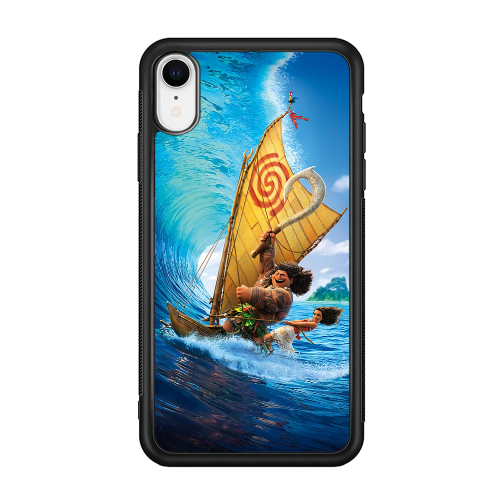 Moana Sailing on The Sea iPhone XR Case-Phone Case-Rubber Black (2D Case)-Altracase