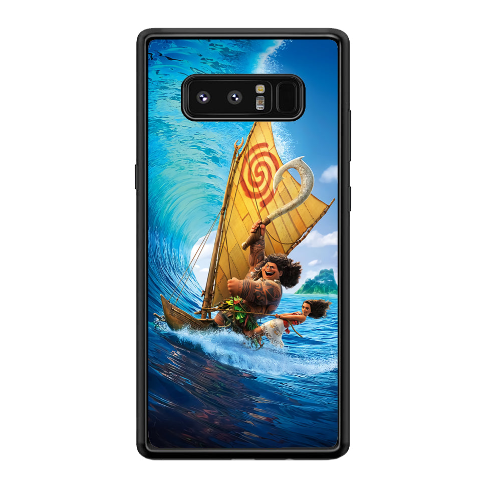 Moana Sailing on The Sea Samsung Galaxy Note 8 Case-Phone Case-Rubber Black (2D Case)-Altracase