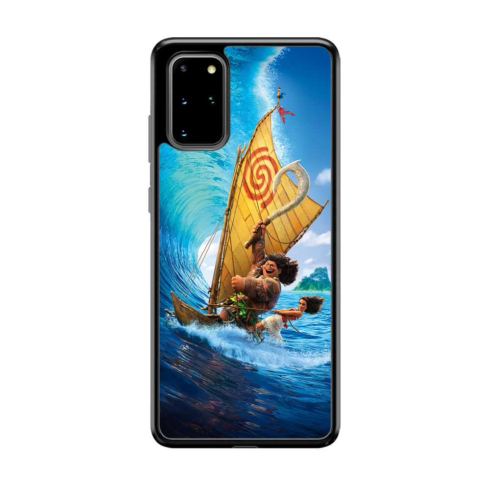 Moana Sailing on The Sea Samsung Galaxy S20 Plus Case-Phone Case-Rubber Black (2D Case)-Altracase